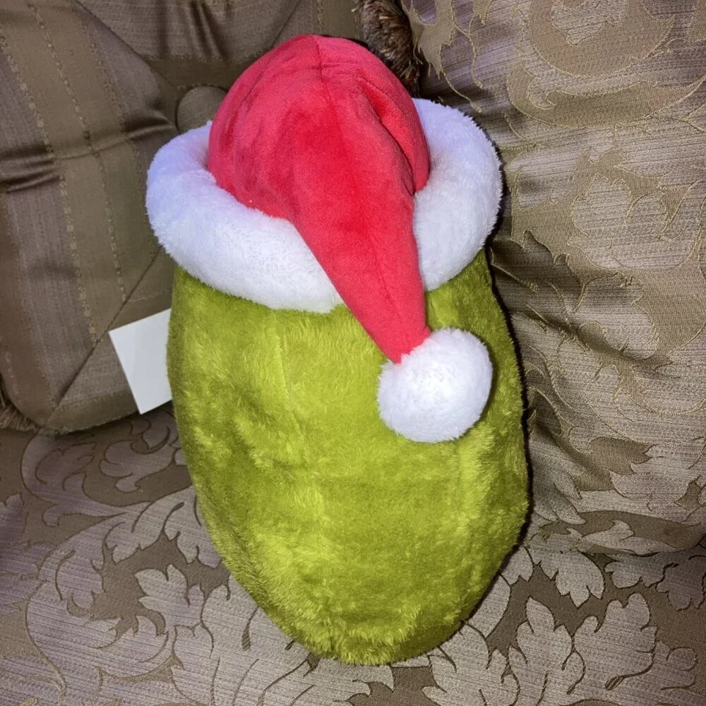 Dr. Seuss The Grinch Who Stole Christmas Jumbo Santa Hat Plush Pillow 18x17 Ruz